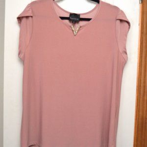 Lavender Sky Dusty Pink Top, XL